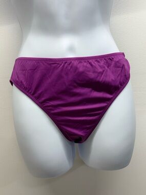 Women's mid waist full coverage Bikini swimsuit bottom - violet size L new